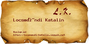 Locsmándi Katalin névjegykártya