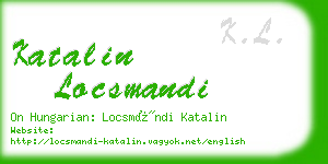 katalin locsmandi business card